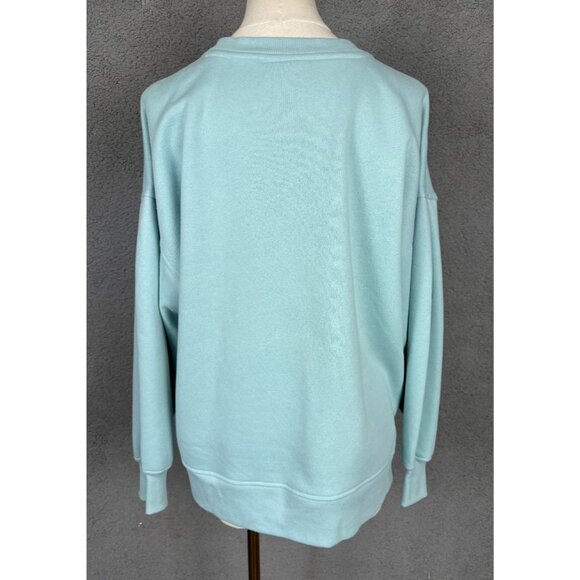 On 34th Women's Ribbed Crewneck Sweatshirt  Green  Mist Large New With Tags. - Picture 4 of 8